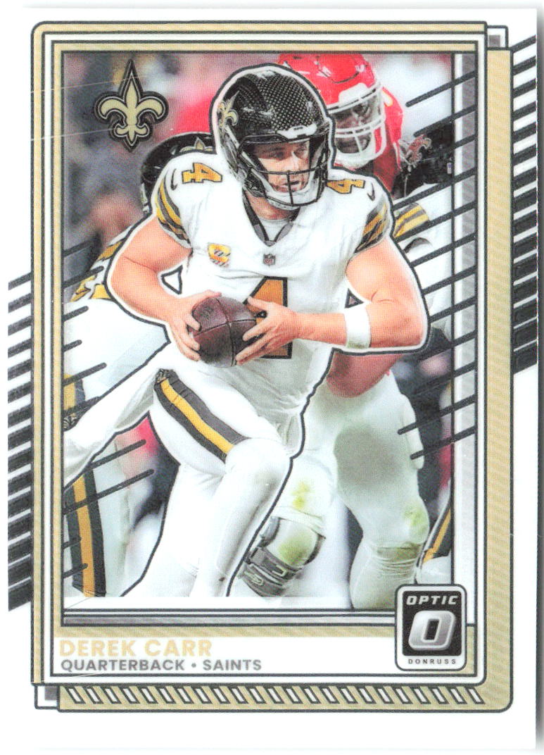 Derek Carr Donruss Optic 53 2025 New Orleans Saints