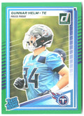 Gunnar Helm Donruss - Press Proofs Green 371 2025 Tennessee Titans