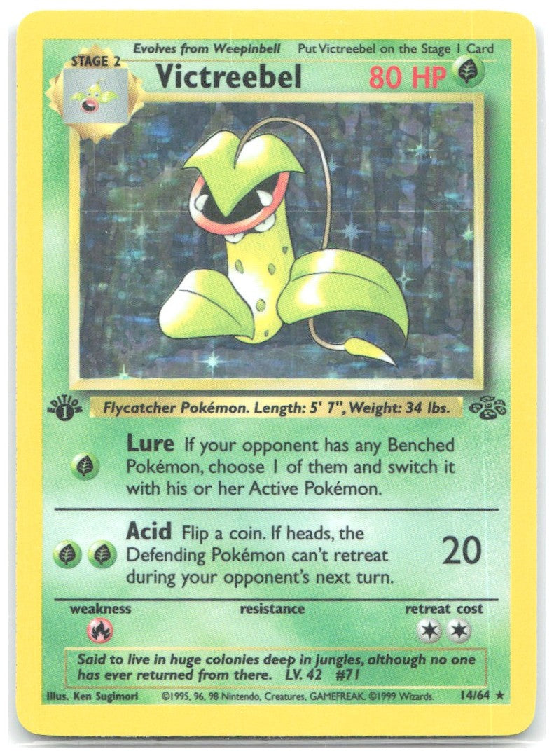 Victreebel 14 1st Edition Holo Rare Jungle 14/64 NM Ken Sugimori