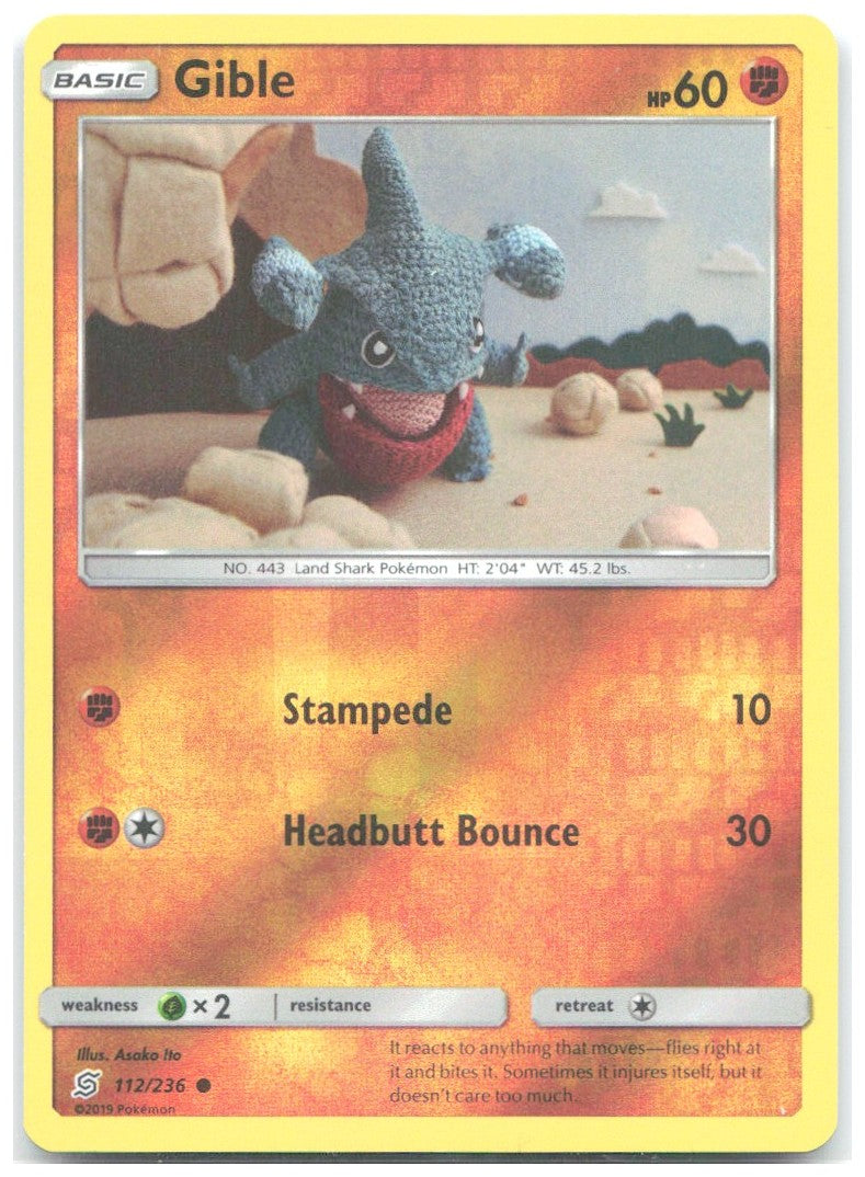 Gible Reverse Holo Common SM Unified Minds 112/236 NM Asako Ito