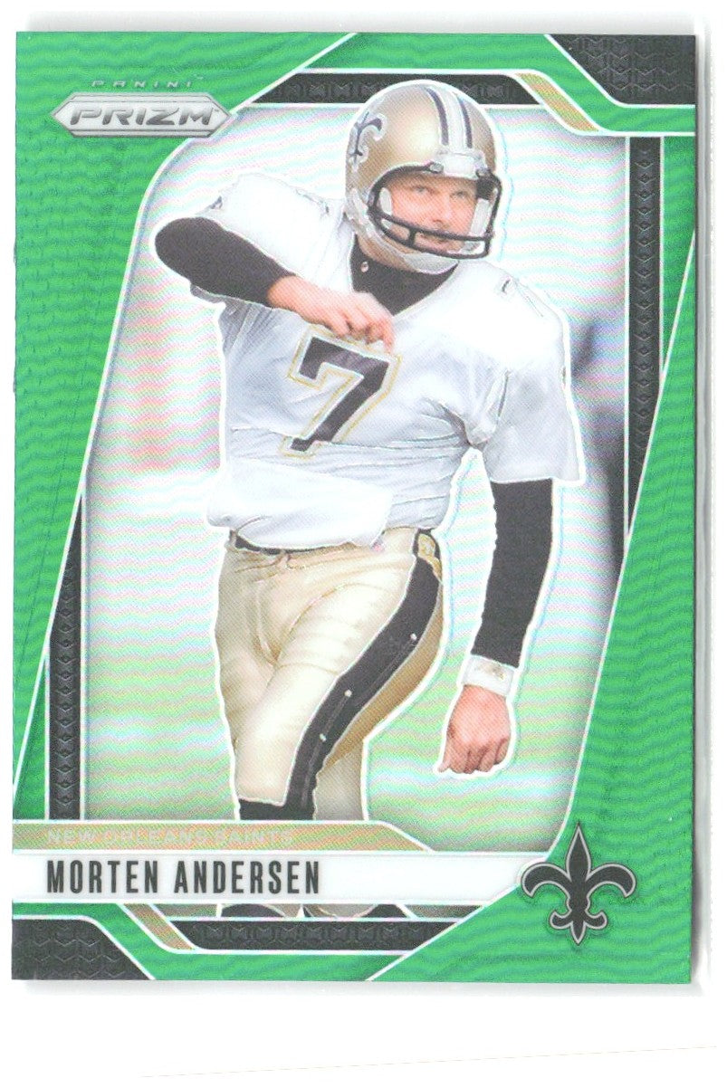 Morten Andersen Panini Prizm - Green 211 2024 New Orleans Saints