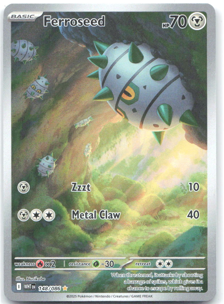 Ferroseed Holo Illustration Rare SV: White Flare 148/086 NM Nurikabe