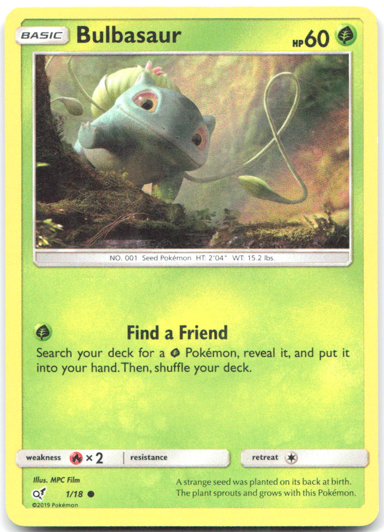 Bulbasaur Holo Common Holo Common Detective Pikachu 1/18 NM MPC Film