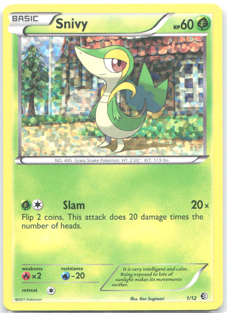 Snivy 1/12 Holo Promo McDonald's Promos 2011 001/012 NM Ken Sugimori