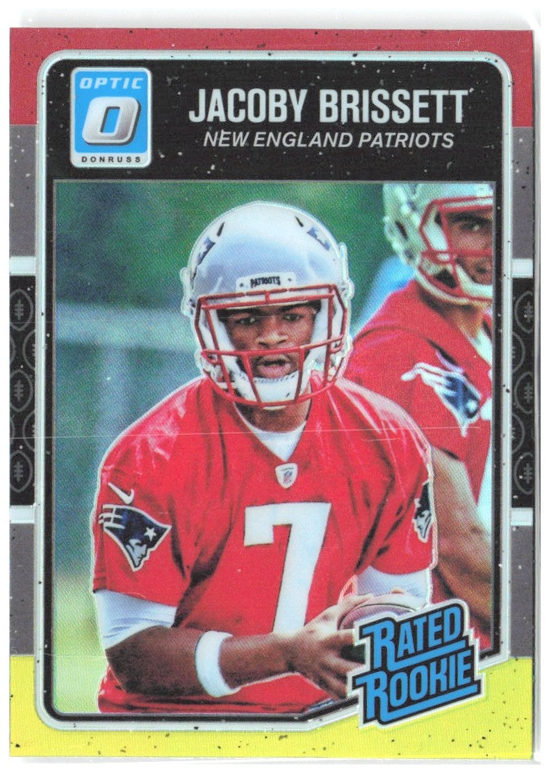 Jacoby Brissett Donruss Optic - Red and Yellow 170 2016 New England Patriots