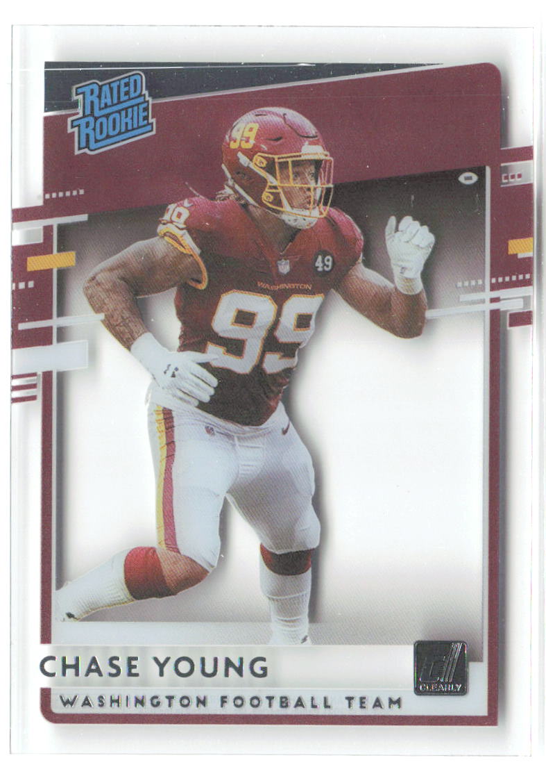 Chase Young Panini Chronicles - Clearly Donruss Rated Rookies RR-CY 2020