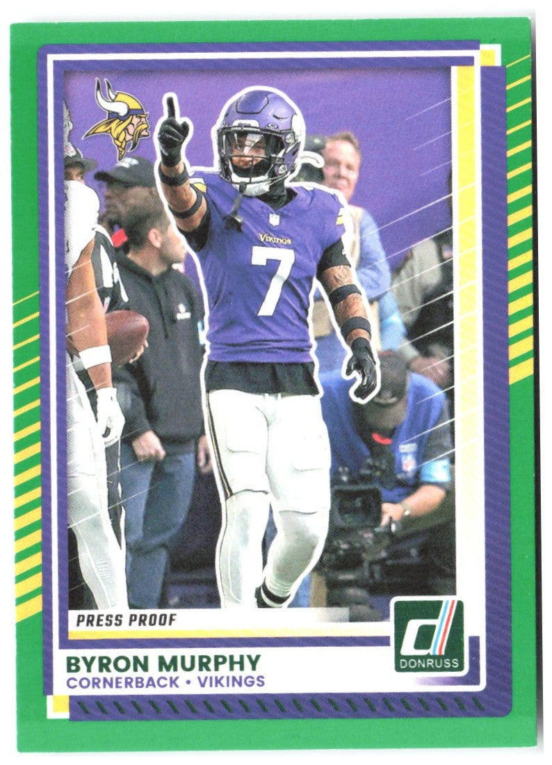 Byron Murphy Donruss - Press Proofs Green 137 2025 Minnesota Vikings