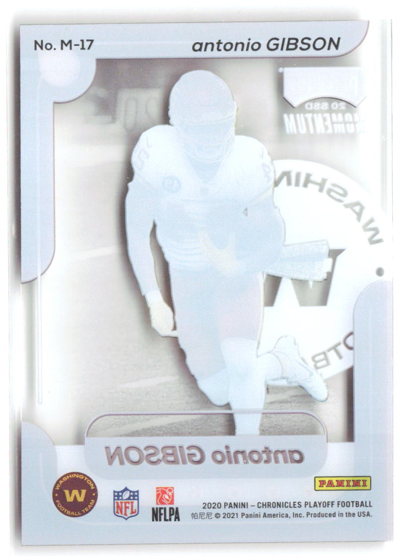 Antonio Gibson Panini Chronicles - Playoff Momentum SSD Rookies M-17 2020
