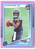 Jalen Milroe Donruss Optic Rated Rookies Preview Pink 307 2025 Seattle Seahawks