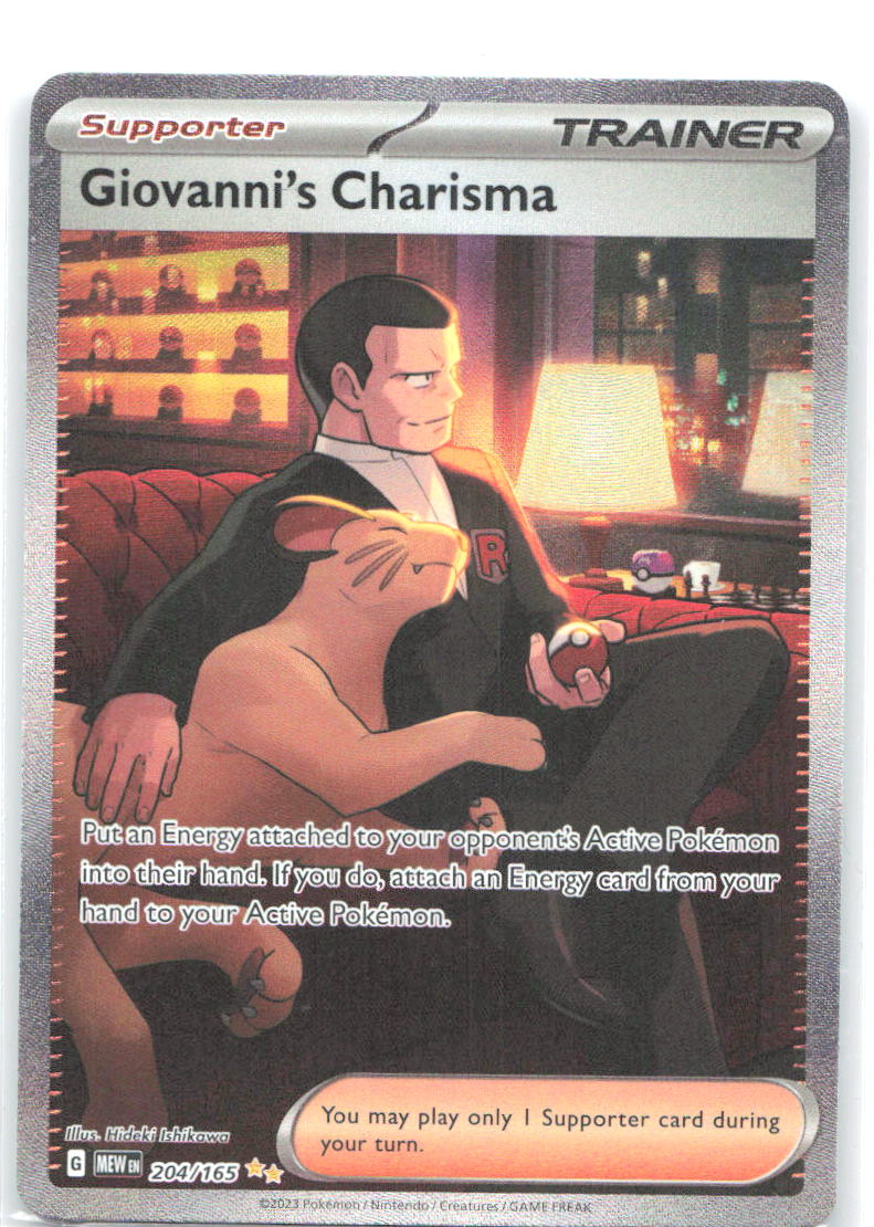 Giovanni's Charisma Special Illustration Rare SV Scarlet & Violet 151 204/165 NM