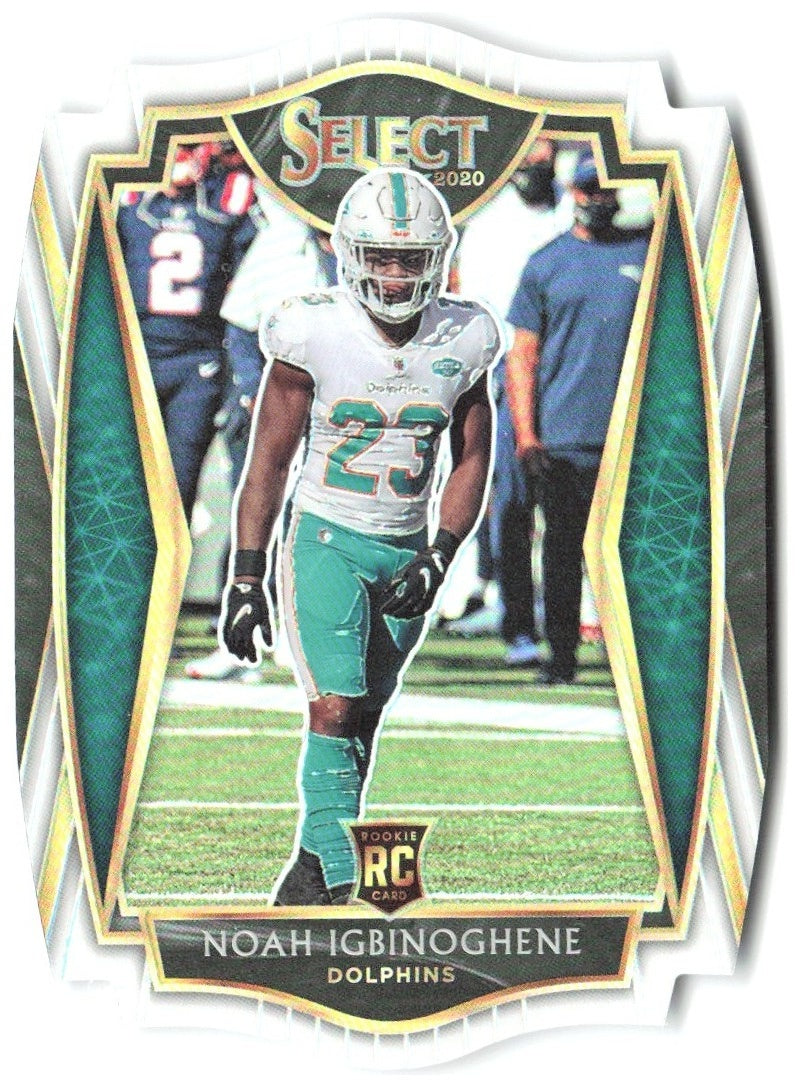 Noah Igbinoghene Panini Select - White Prizm Die Cut 193 2020 Miami Dolphins