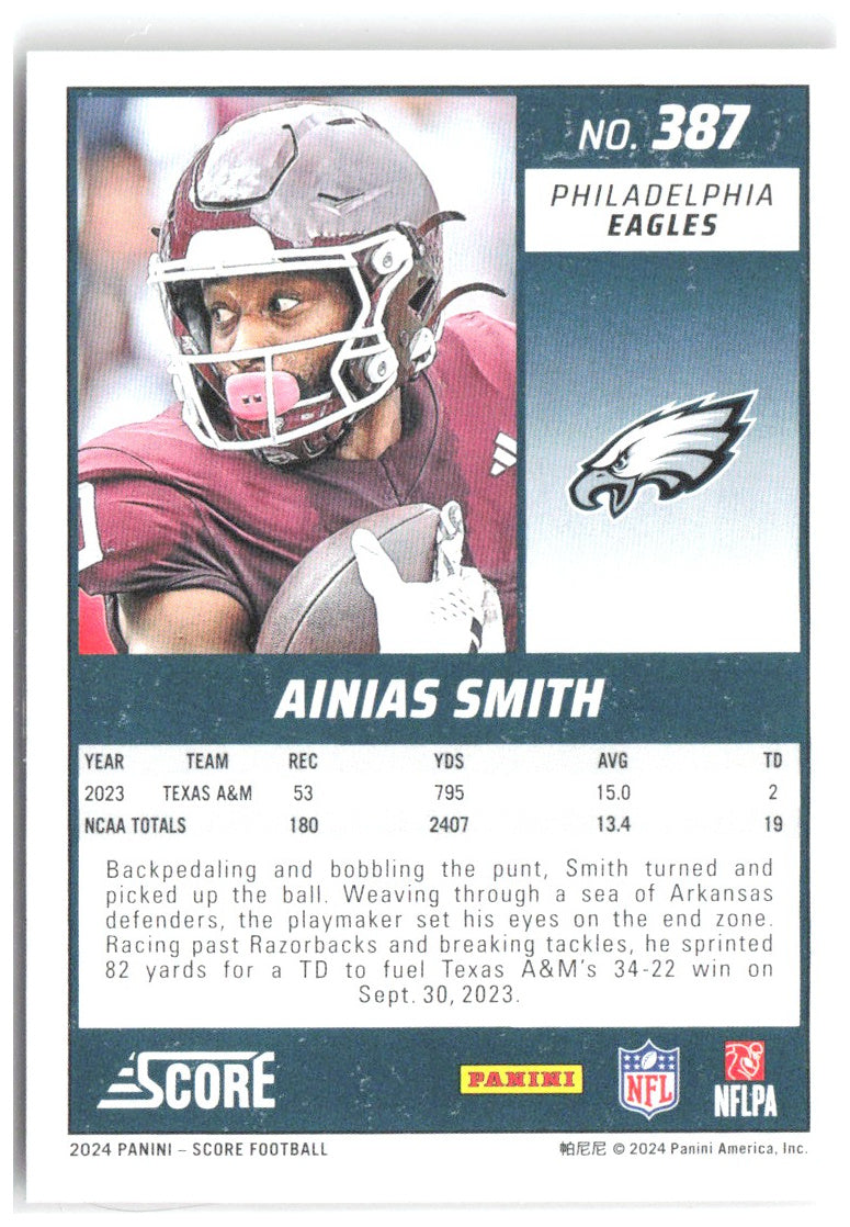 Ainias Smith Score - Red 387 2024 Philadelphia Eagles