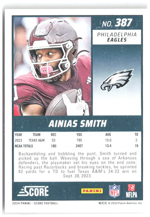 Ainias Smith Score - Red 387 2024 Philadelphia Eagles