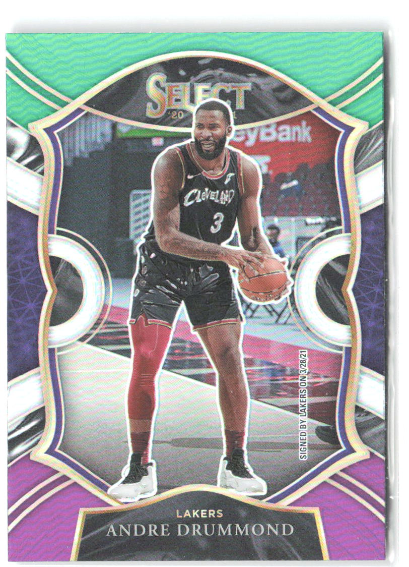 Andre Drummond Green White Purple Panini Select - Green White Purple 5 NM