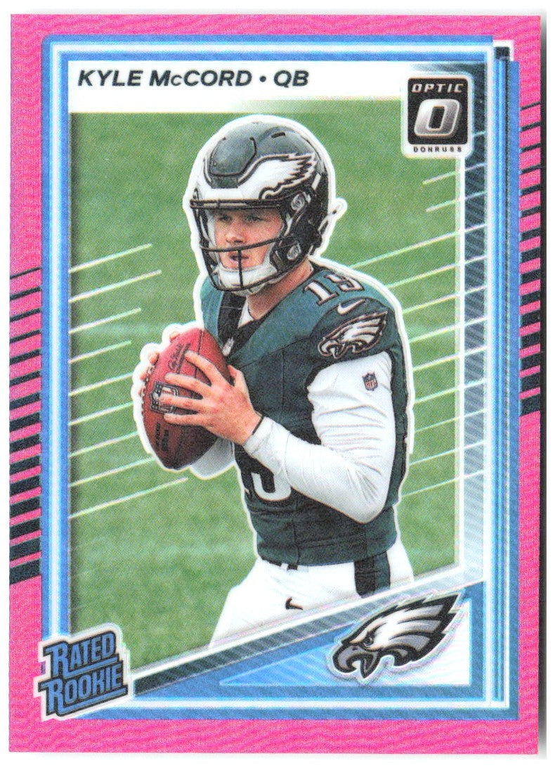 Kyle McCord Donruss Optic - Pink 283 2025 Philadelphia Eagles