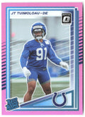 JT Tuimoloau Donruss - Optic Rated Rookies Pink 398 2025 Indianapolis Colts