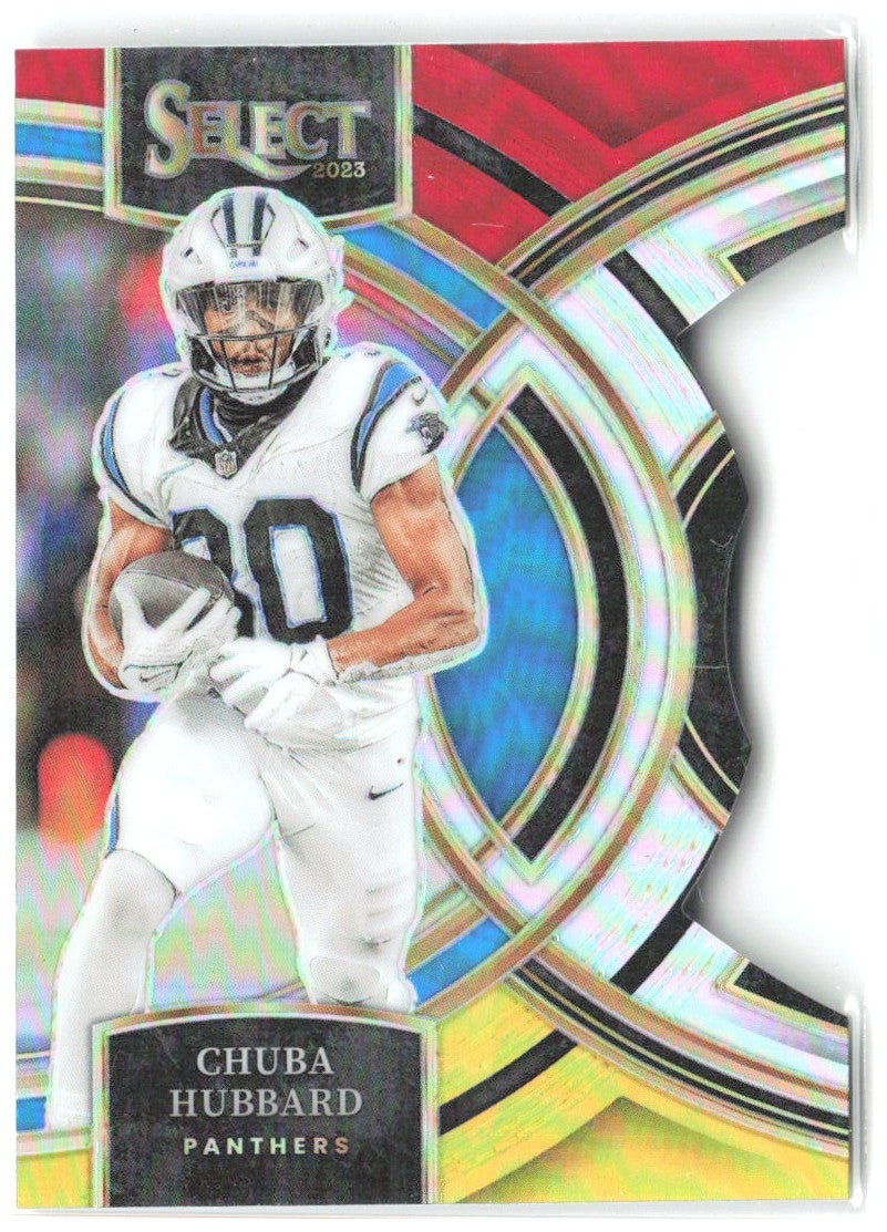 Chuba Hubbard Select - Red and Yellow Prizms Die Cuts 191 2023 Carolina Panthers