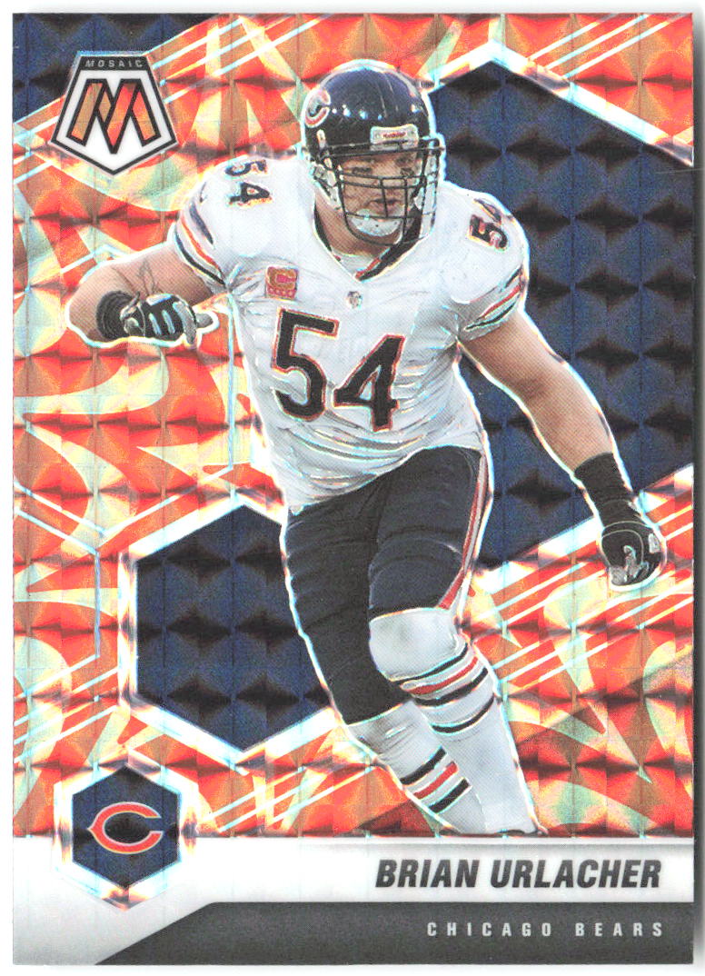 Brian Urlacher Panini Mosaic - Prizm Reactive Orange 41 2021 Chicago Bears