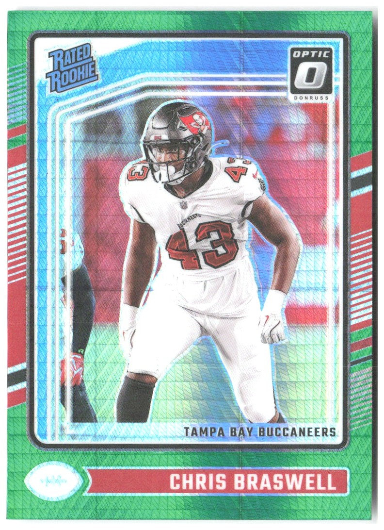 Chris Braswell Donruss Optic - Green Hyper 220 2024 Tampa Bay Buccaneers