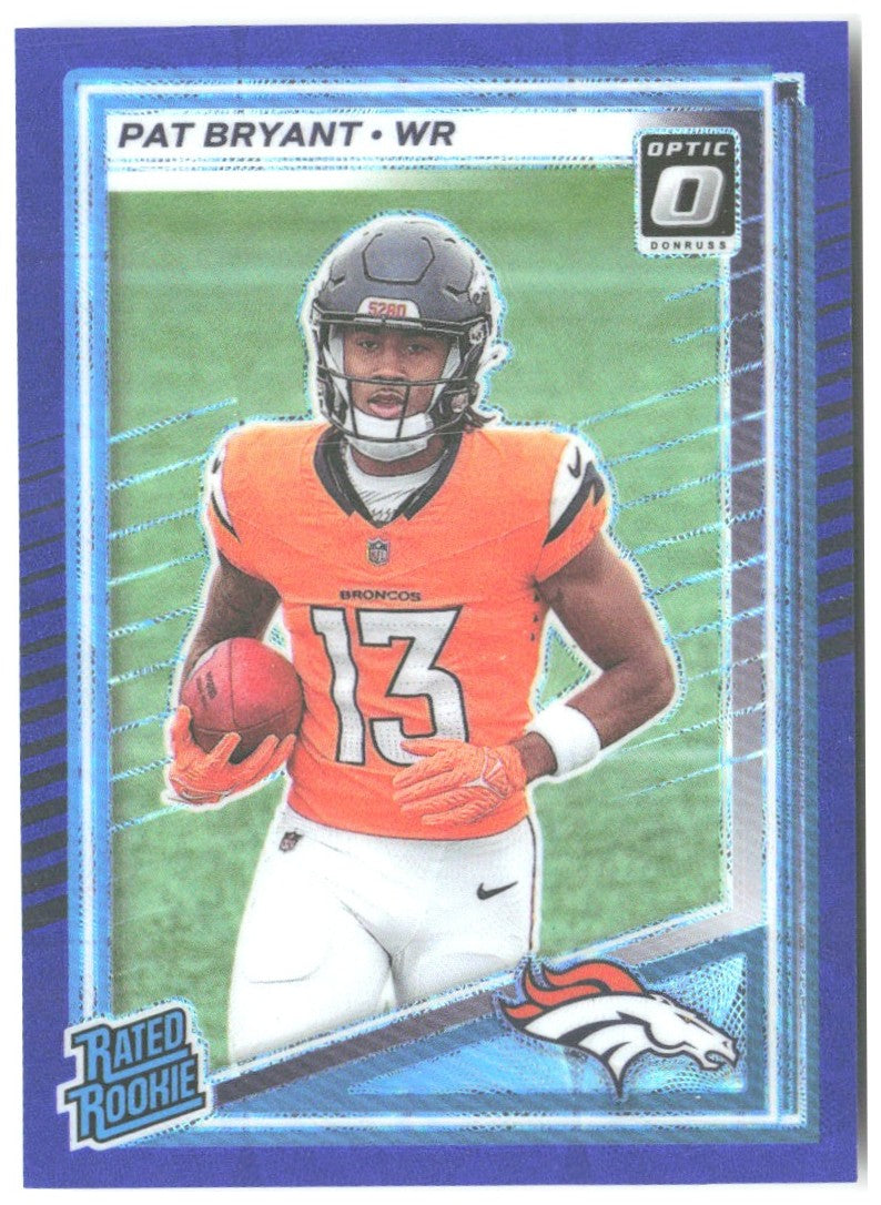 Pat Bryant Donruss - Optic Rated Rookies Blue Scope 336 2025 Denver Broncos