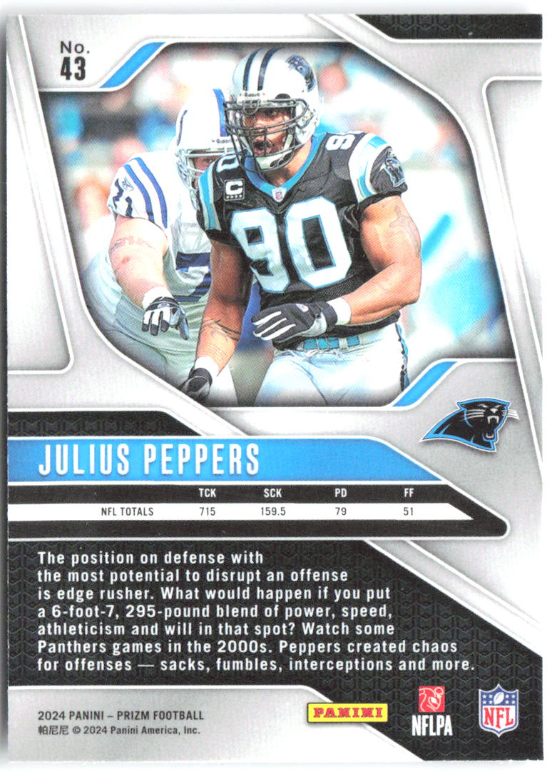 Julius Peppers Panini Prizm 43 2024 Carolina Panthers
