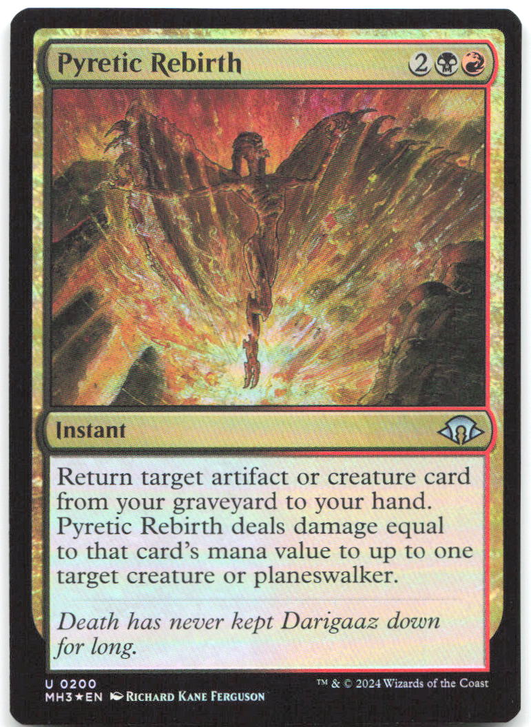 Pyretic Rebirth Foil U Modern Horizons 3 200 NM Richard Kane Ferguson