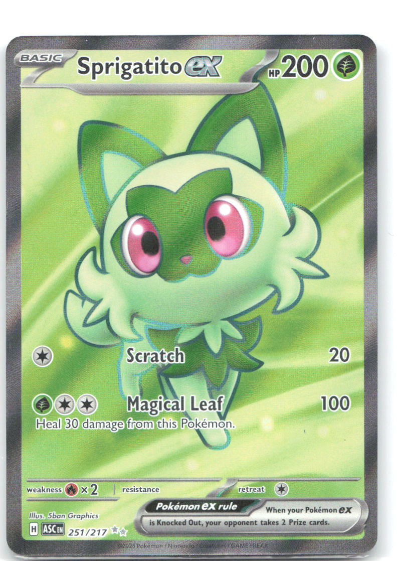 Sprigatito ex Holo Ultra Rare ME: Ascended Heroes 251/217 NM 5ban Graphics