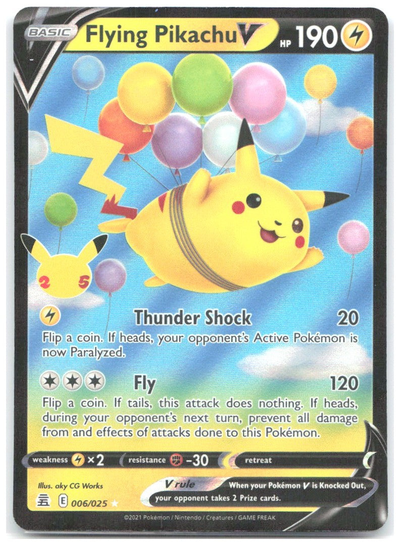 Flying Pikachu V Holo Ultra Rare Celebrations 006/025 NM aky CG Works