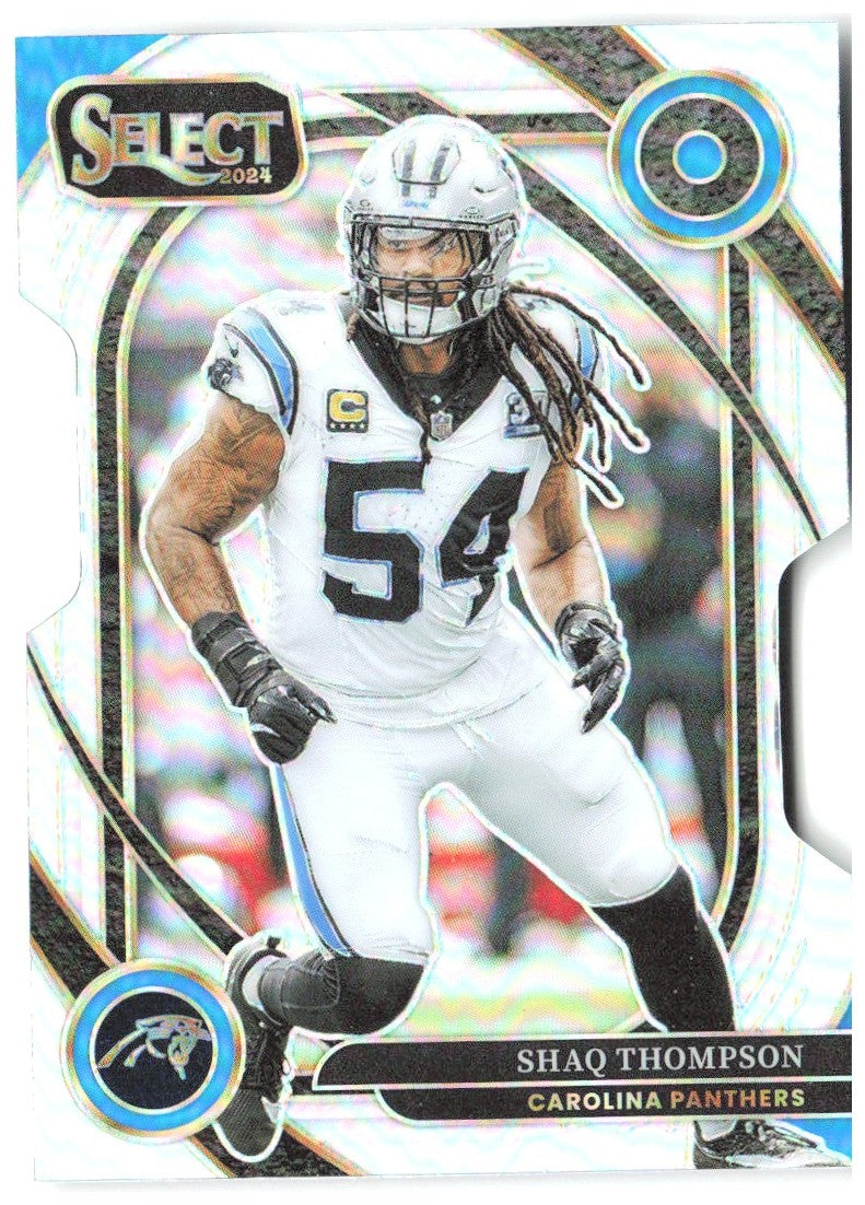 Shaq Thompson Panini Select - Silver Prizm Die Cut 293 2024 Carolina Panthers