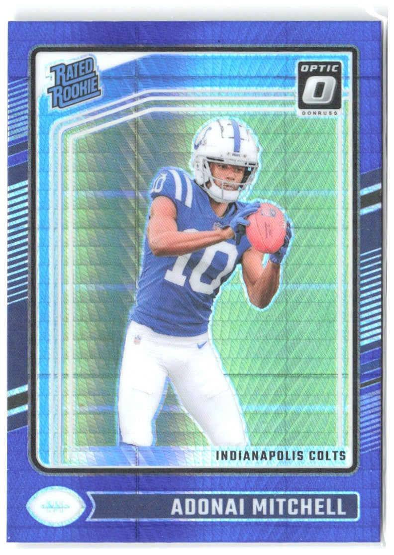 Adonai Mitchell Donruss Optic - Blue Hyper 203 2024 Indianapolis Colts