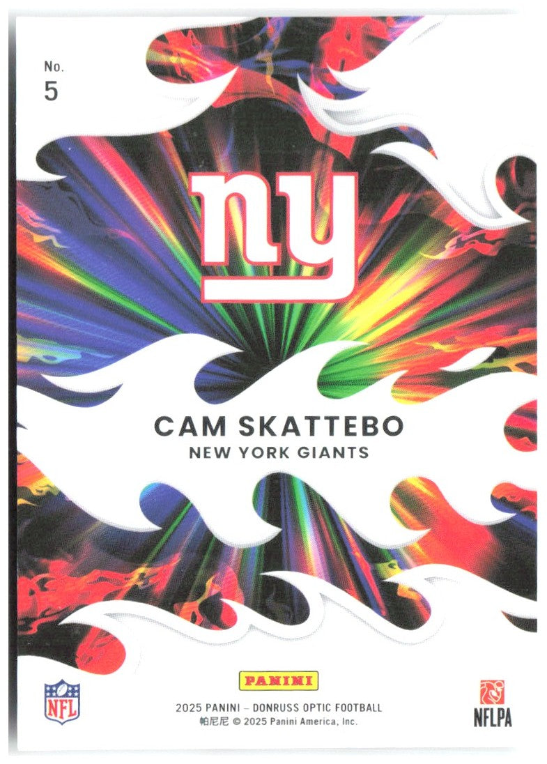 Cam Skattebo Donruss Optic - Light It Up 5 2025 New York Giants