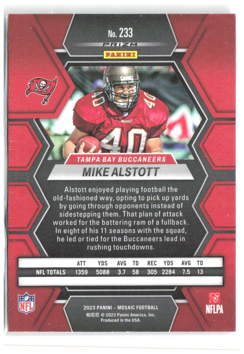 Mike Alstott Panini Mosaic - Camo Pink Mosaic 233 2023 Tampa Bay Buccaneers