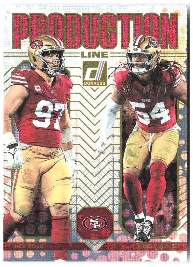 Fred Warner / Nick Bosa Donruss - Production Line 12 2025 San Francisco 49ers