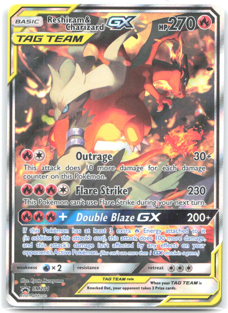 Reshiram & Charizard GX Holo Promo SM Promos SM201 NM Ryota Murayama