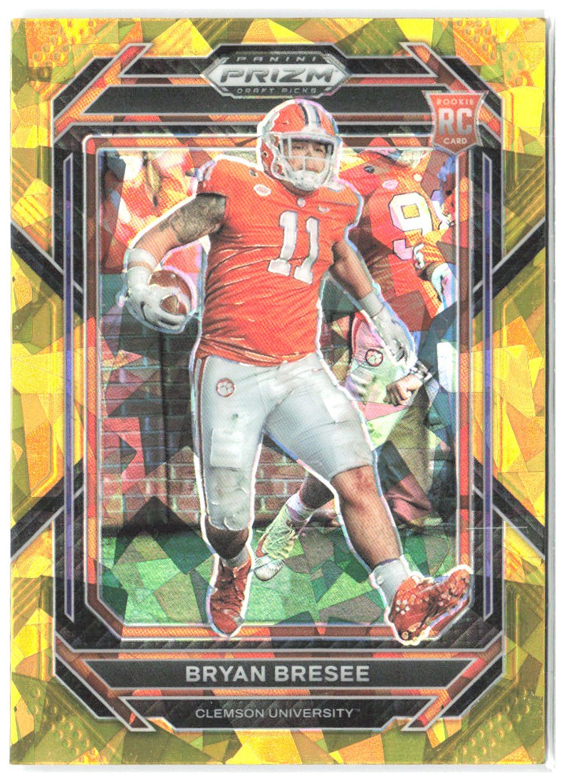 Bryan Bresee Panini Prizm Draft Picks - Prizms Gold Ice 173 2023 Clemson Tigers