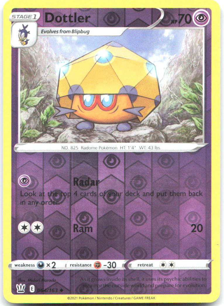 Dottler Reverse Holo Uncommon SWSH05 Battle Styles 064/163 NM Midori Harada