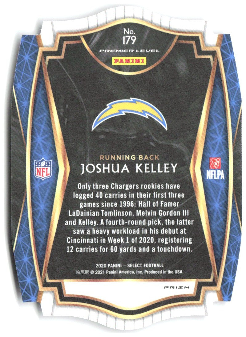 Joshua Kelley Panini Select - Purple Prizm Die Cut 179 2020 Los Angeles Chargers