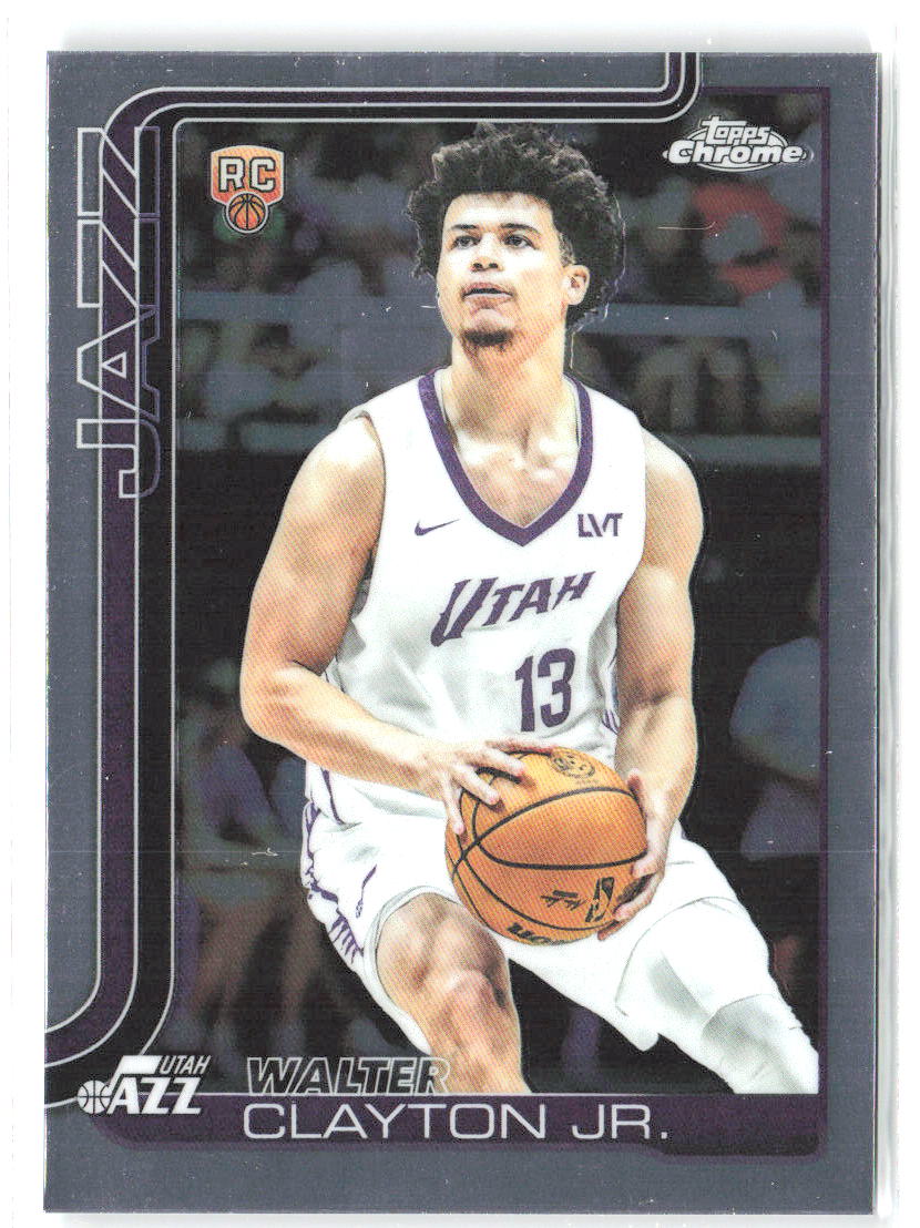 Walter Clayton Jr. Topps Chrome 268 2025-26 Utah Jazz RC