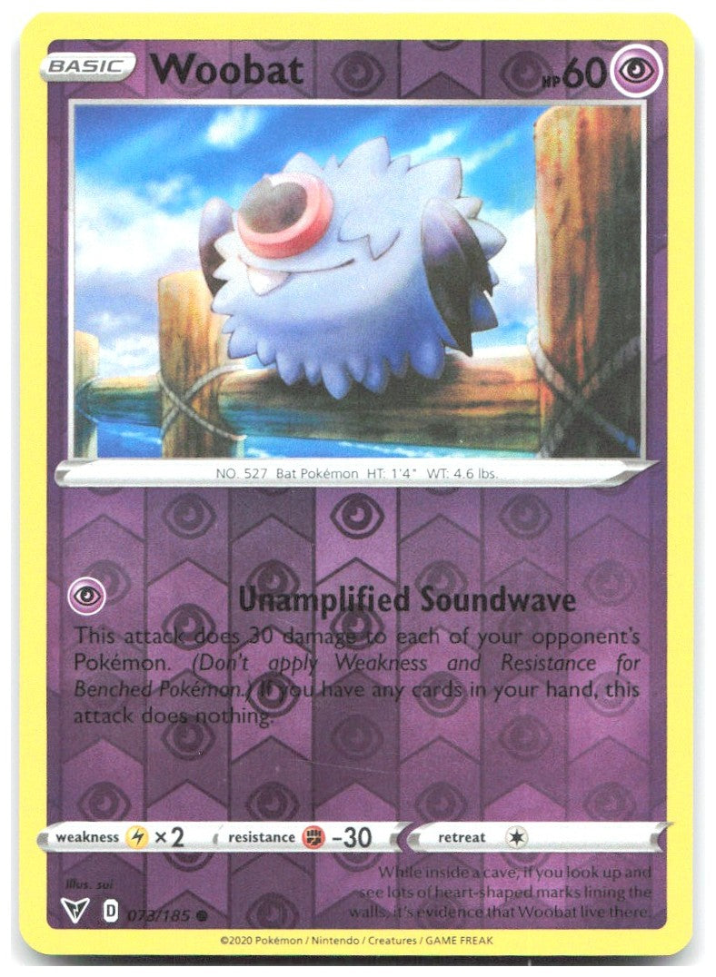 Woobat Reverse Holo Common SWSH04 Vivid Voltage 073/185 NM sui