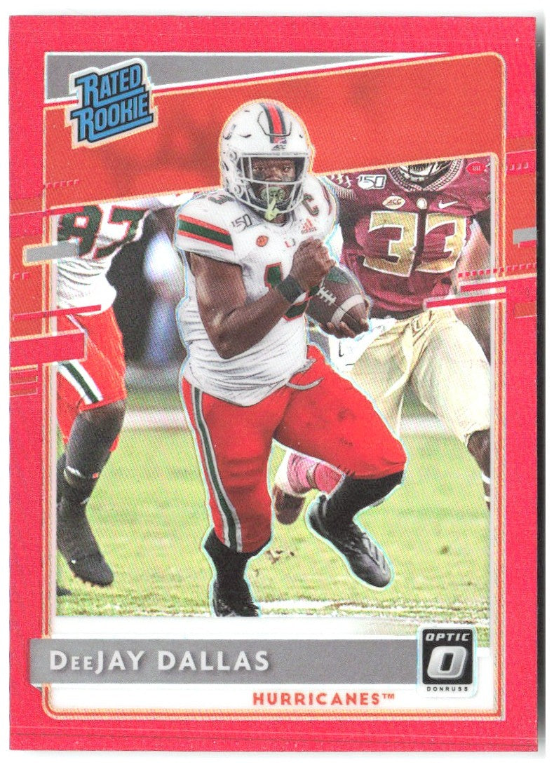 DeeJay Dallas Chronicles Draft Picks - Donruss Optic Rated Rookies Red 24 2020