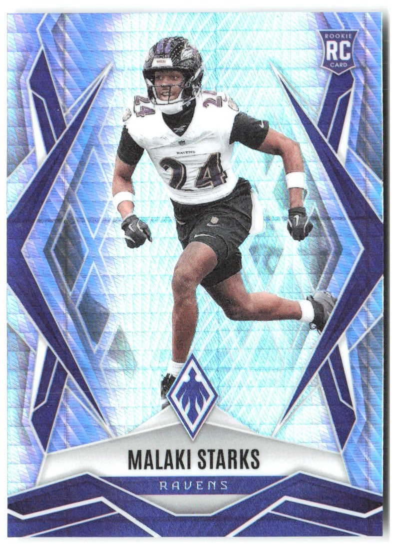 Malaki Starks Panini Phoenix - Silver Hyper Prizm 195 2025 Baltimore Ravens