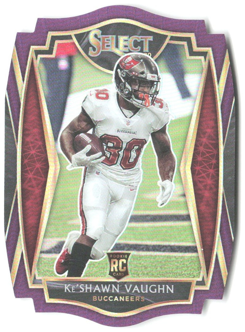 Ke'Shawn Vaughn Panini Select Purple Prizm Die Cut 173 2020 Tampa Bay Buccaneers