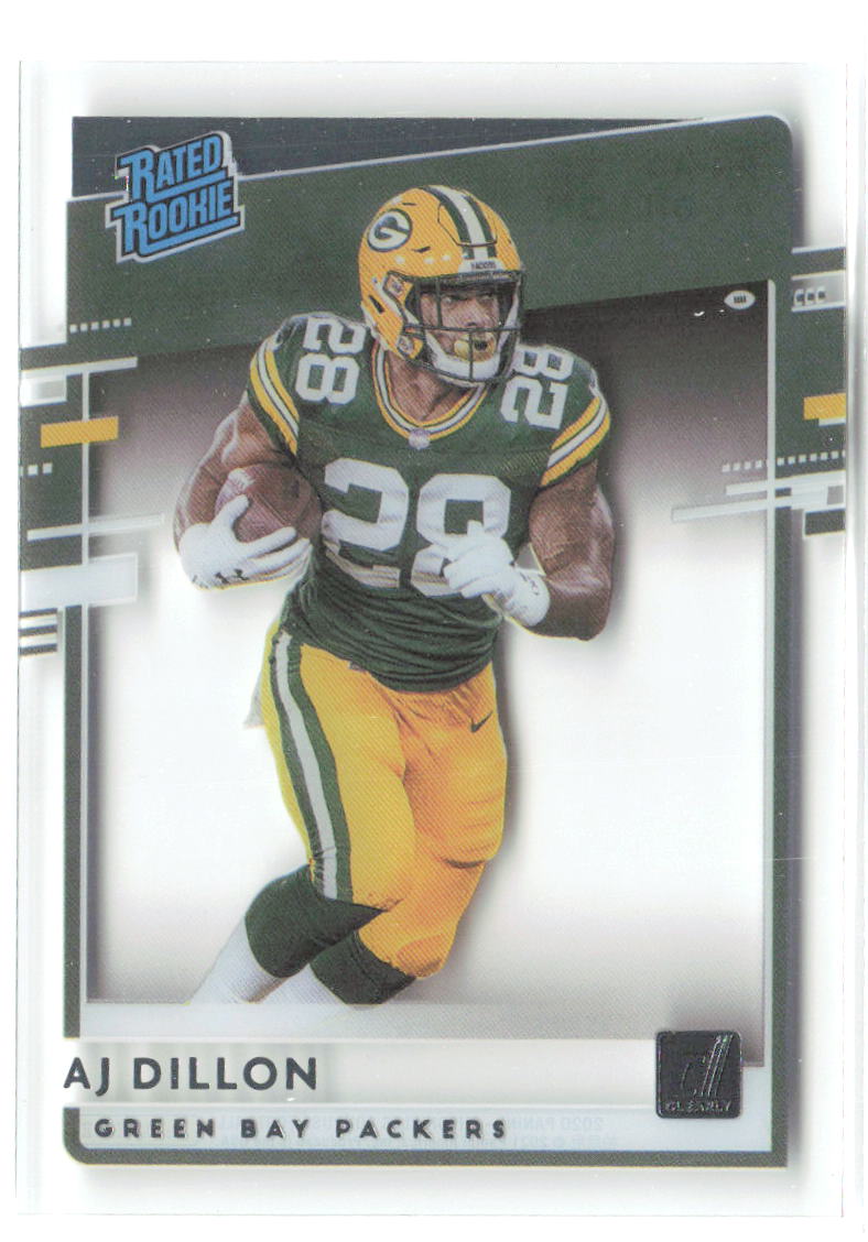 AJ Dillon Chronicles Clearly Donruss Rated Rookies RR-AD 2020 Green Bay Packers