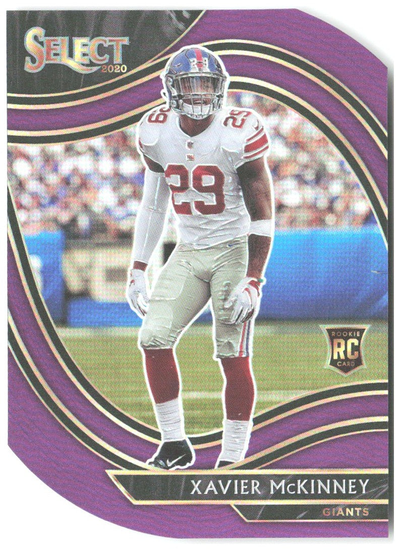 Xavier McKinney Panini Select - Purple Prizm Die Cut 391 2020 New York Giants