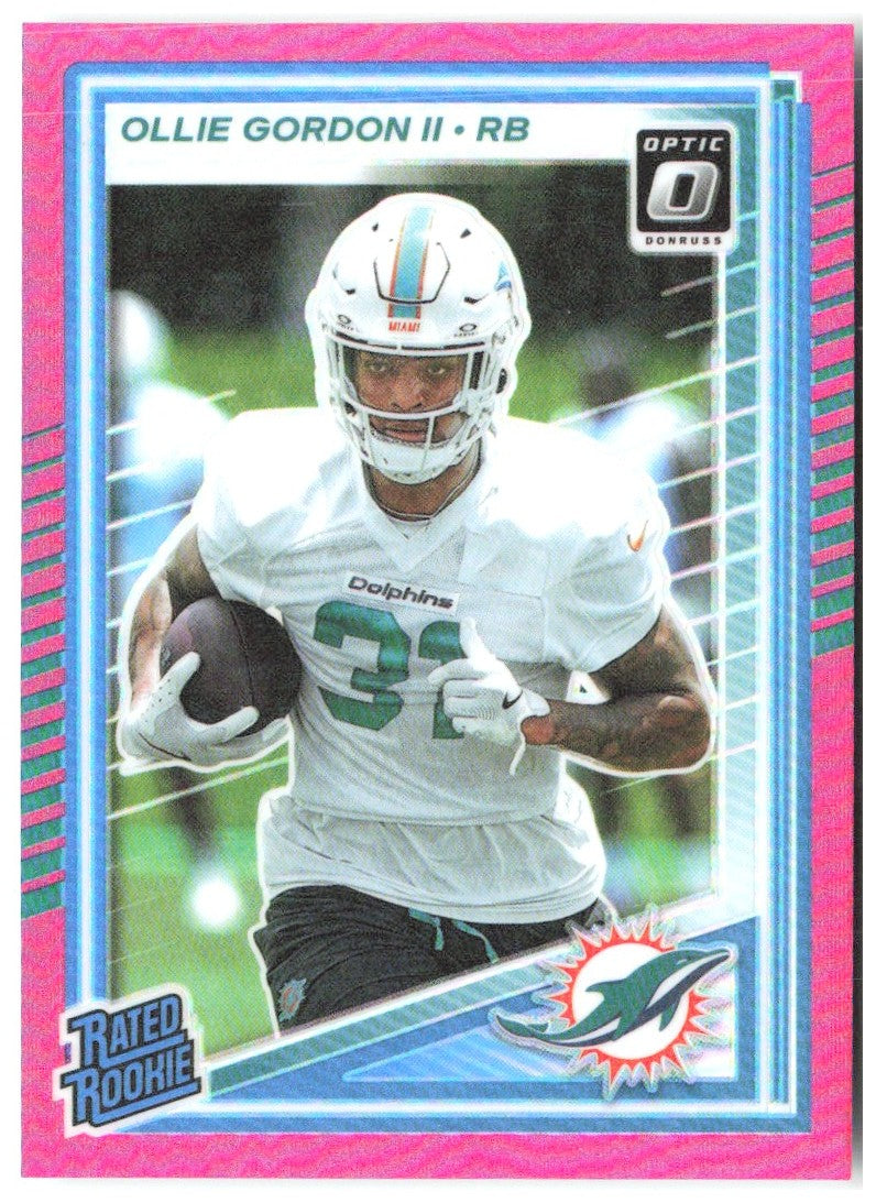 Ollie Gordon II Donruss Optic - Pink 218 2025 Miami Dolphins