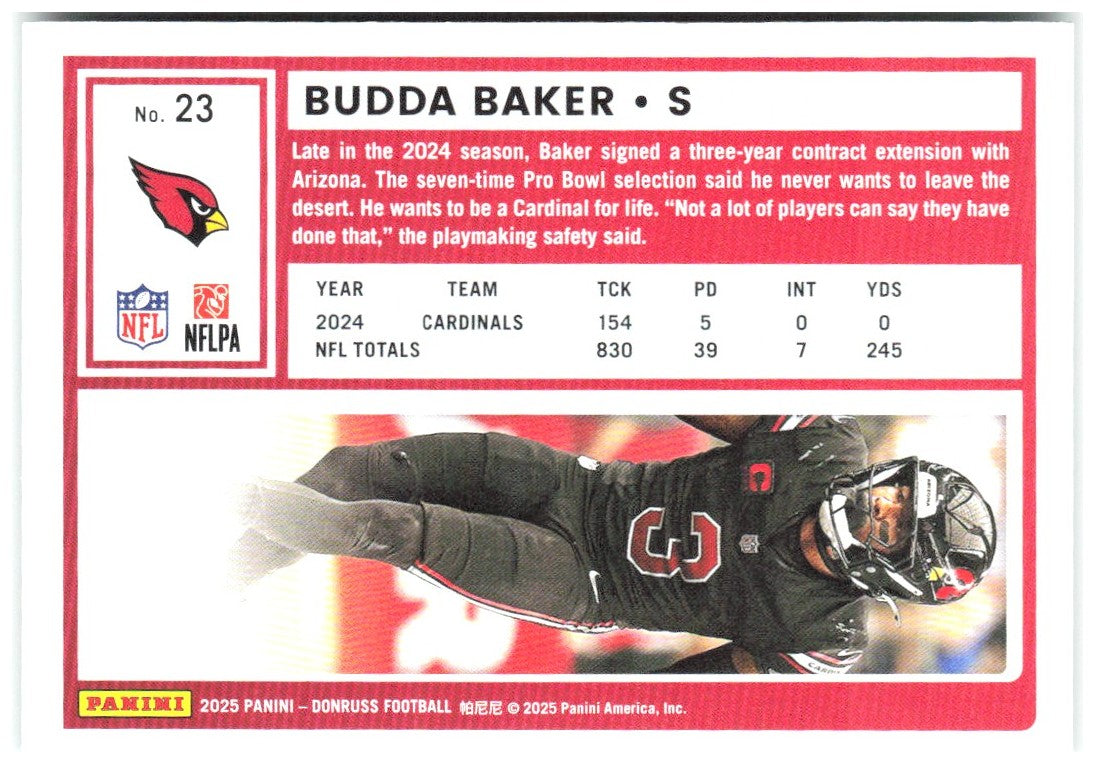 Budda Baker Donruss - Press Proofs Green 23 2025 Arizona Cardinals