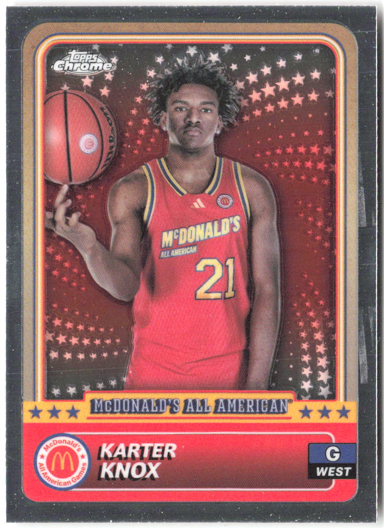 Karter Knox Topps Chrome McDonald's All-American 89 2024