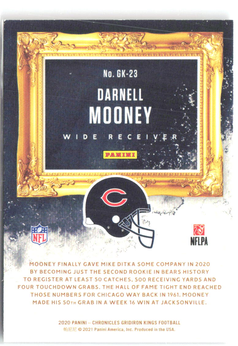 Darnell Mooney Panini Chronicles - Gridiron Kings GK-23 2020 Chicago Bears