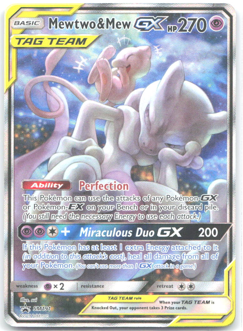 Mewtwo & Mew GX Holo Promo SM Promos SM191 NM Mitsuhiro Arita