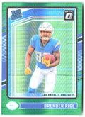 Brenden Rice Donruss Optic - Green Hyper 213 2024 Los Angeles Chargers